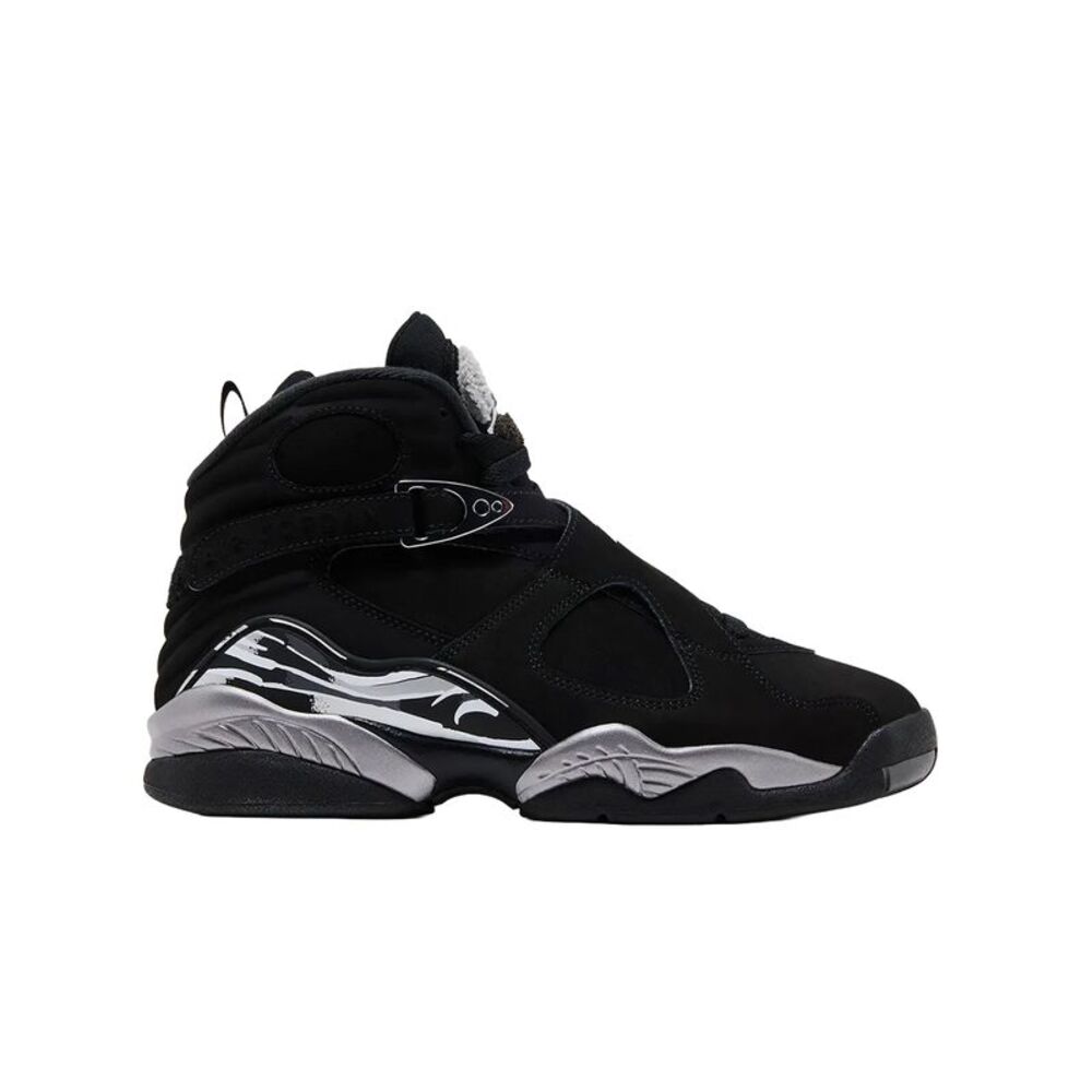 Jordan 8 Retro Lifestyle Sneakers Chrome Mens Black 305381